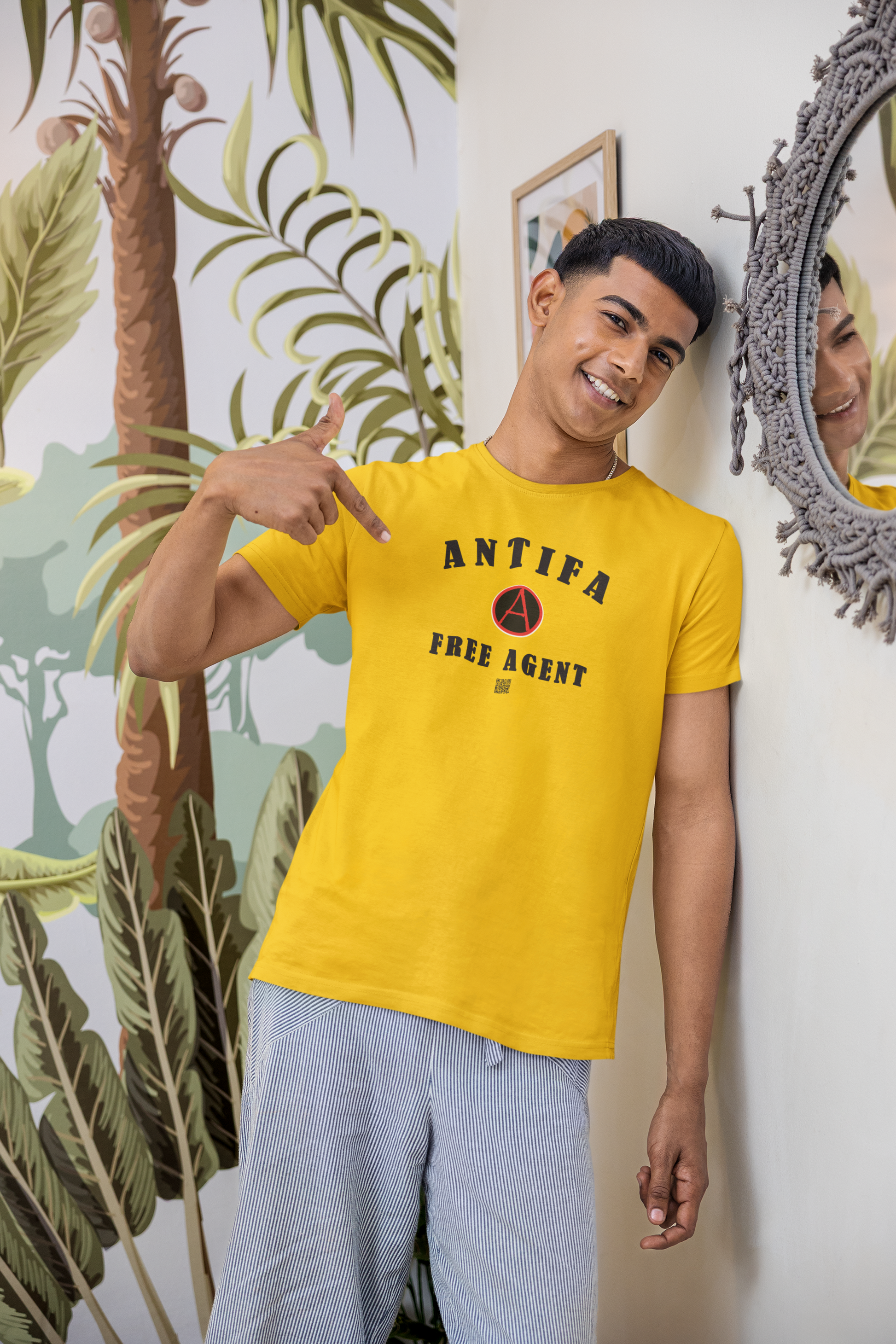 Antifa Free Agent Activist T-shirt | Designed by jthomascrowne