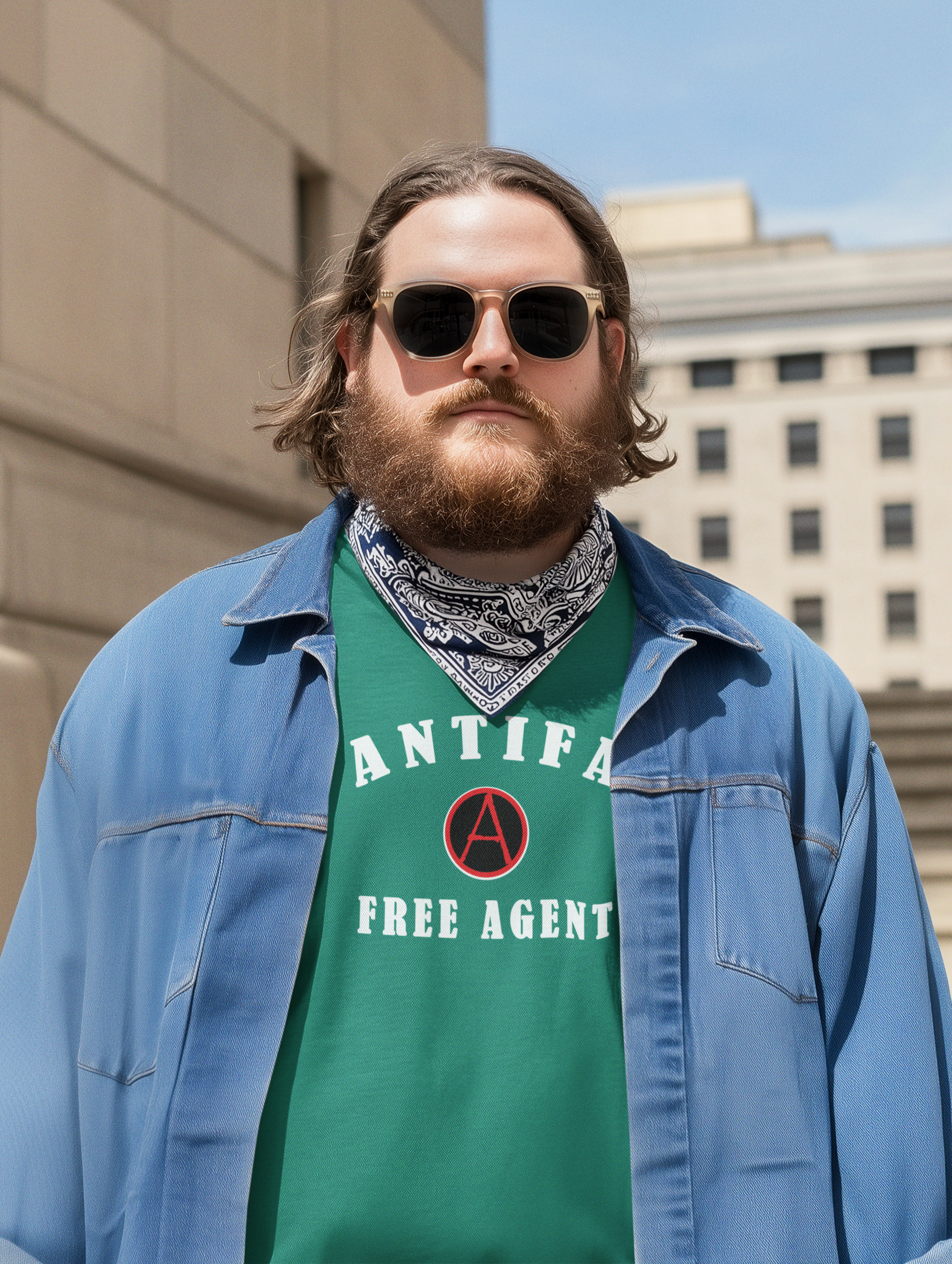 Antifa Free Agent Activist T-shirt | Designed by jthomascrowne