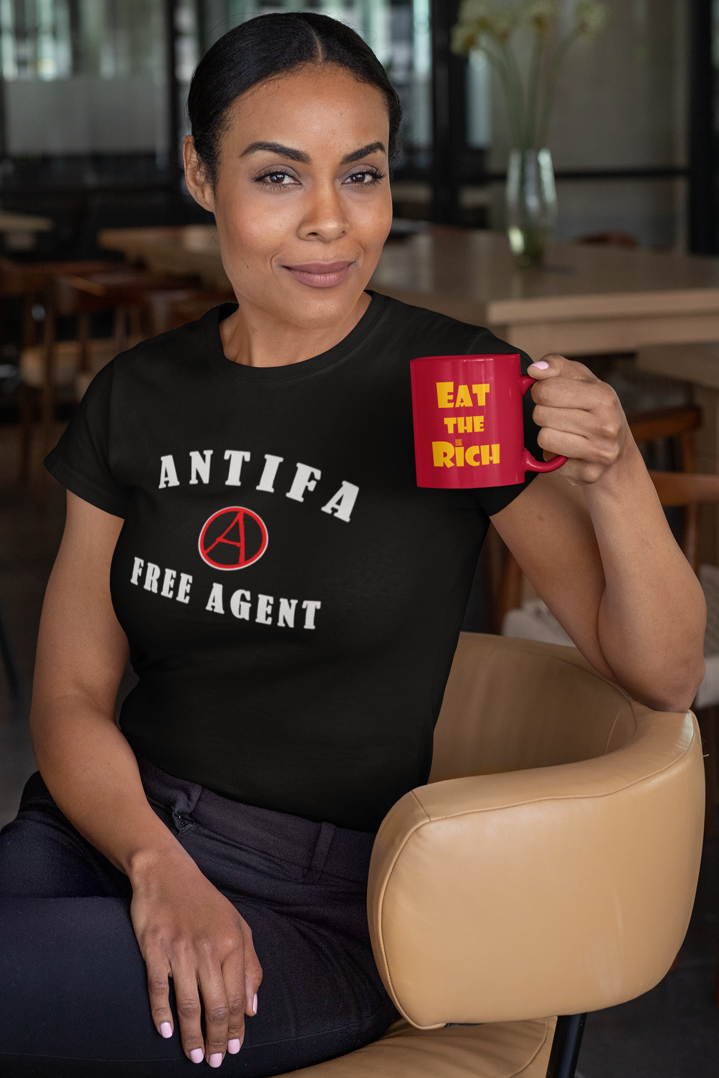 Antifa Free Agent Activist T-shirt | Designed by jthomascrowne