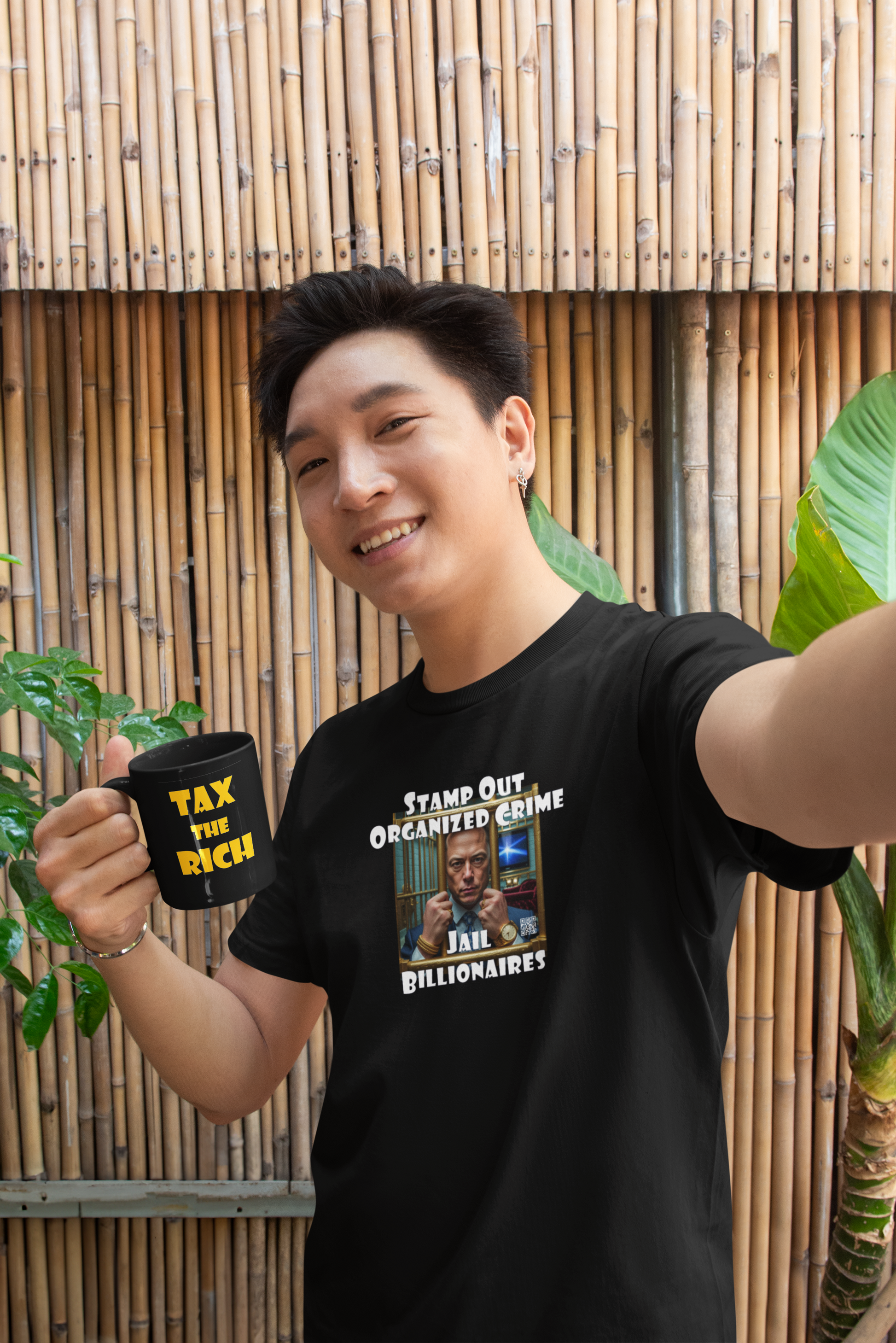 TAX THE RICH — Black 11oz Coffee Mug | Designed by jthomascrowne, 11oz