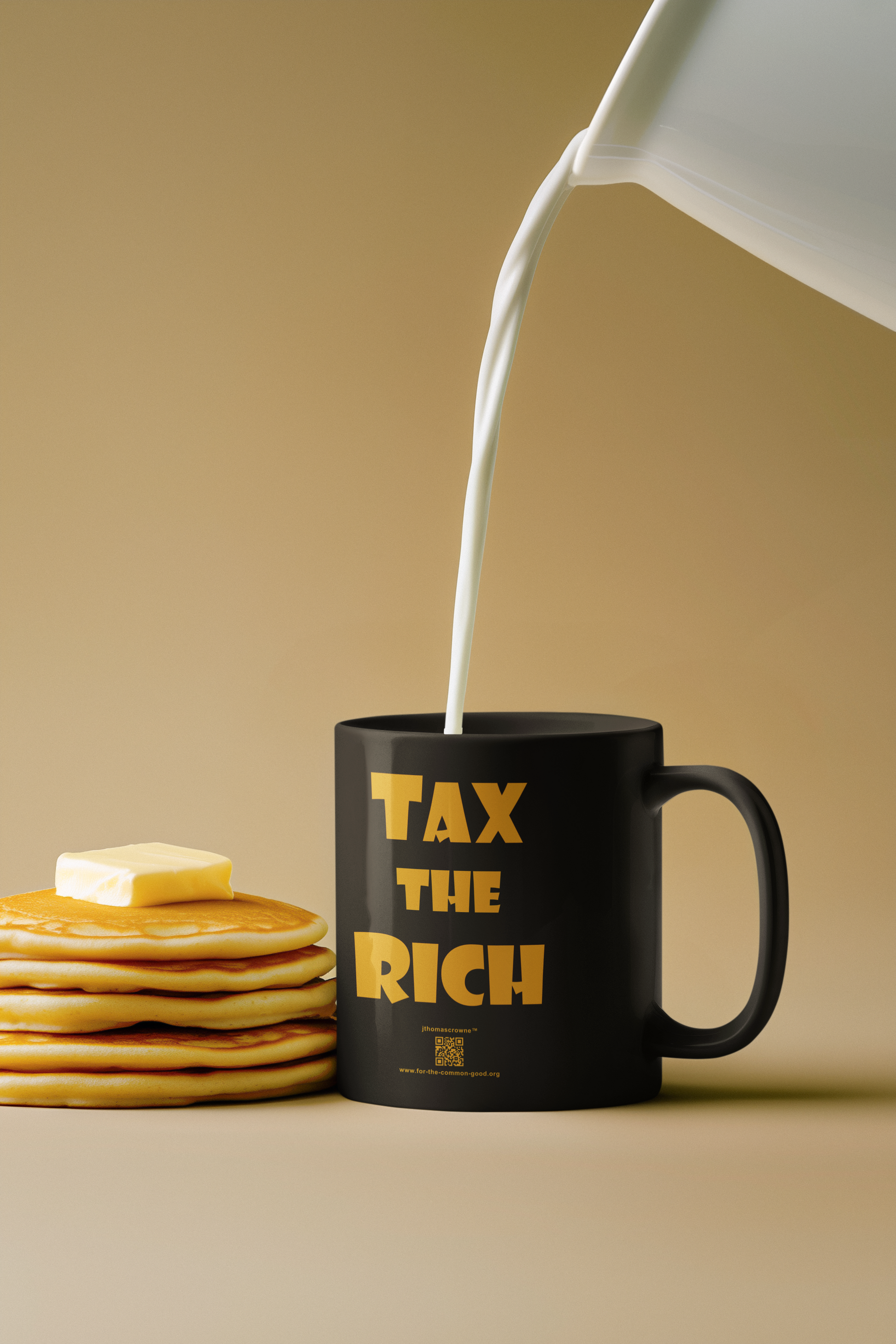 TAX THE RICH — Black 11oz Coffee Mug | Designed by jthomascrowne, 11oz