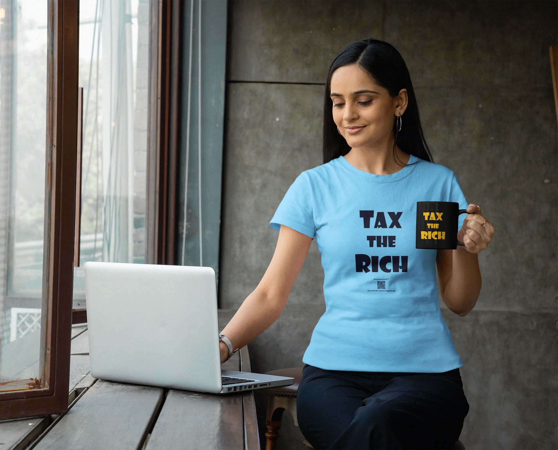 TAX THE RICH — Black 11oz Coffee Mug | Designed by jthomascrowne, 11oz