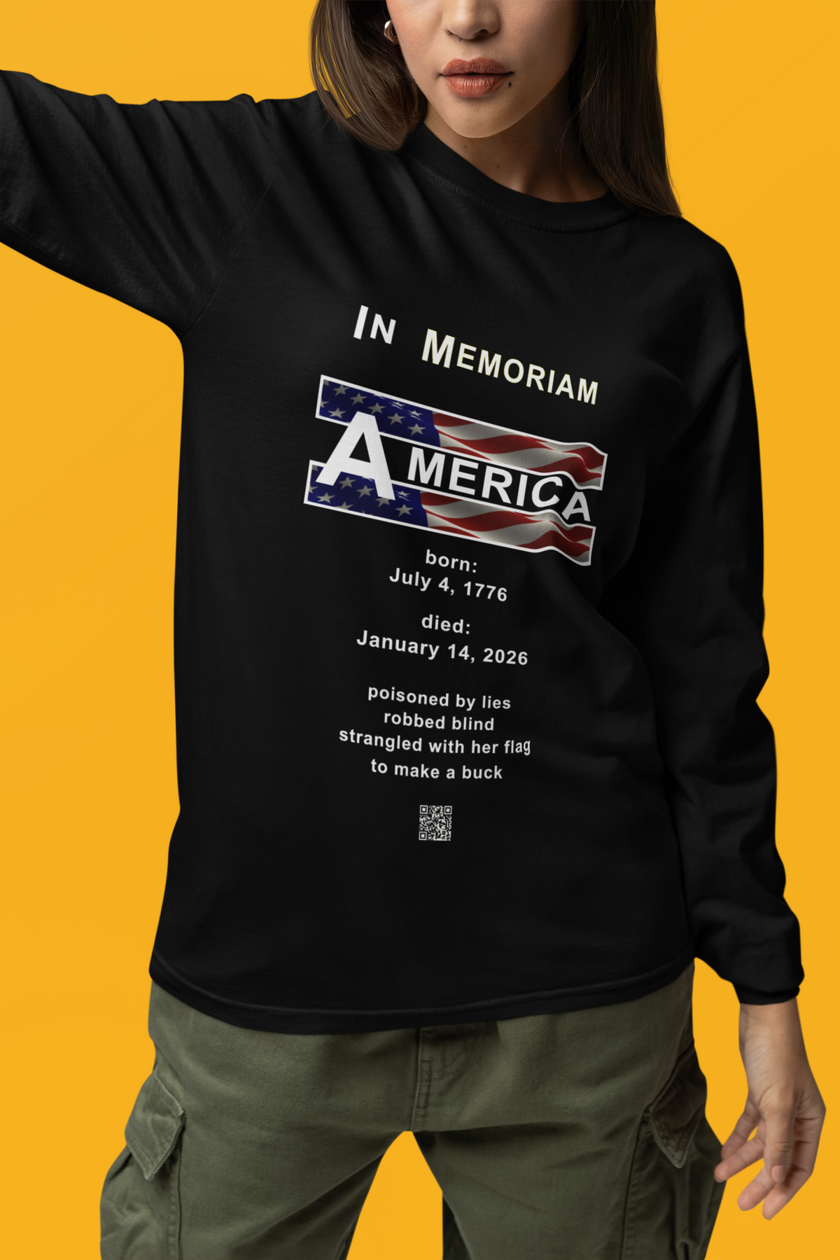 Celebrate America's 250 birthday (Unisex Ultra Cotton Long Sleeve Tee) in black only