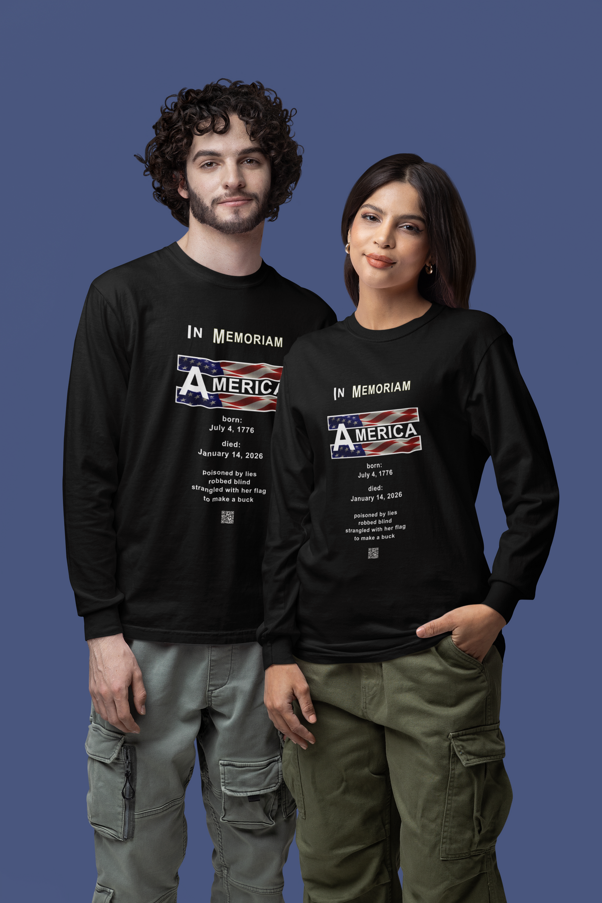 Celebrate America's 250 birthday (Unisex Ultra Cotton Long Sleeve Tee) in black only